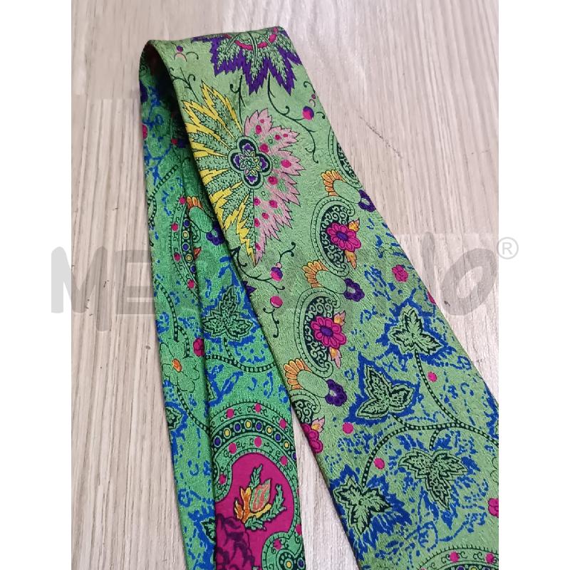CRAVATTA GIANFRANCO FERRE VERDE FANTASIA ROSA VIOLA GIALLA | Mercatino dell'Usato Torino tenivelli 3