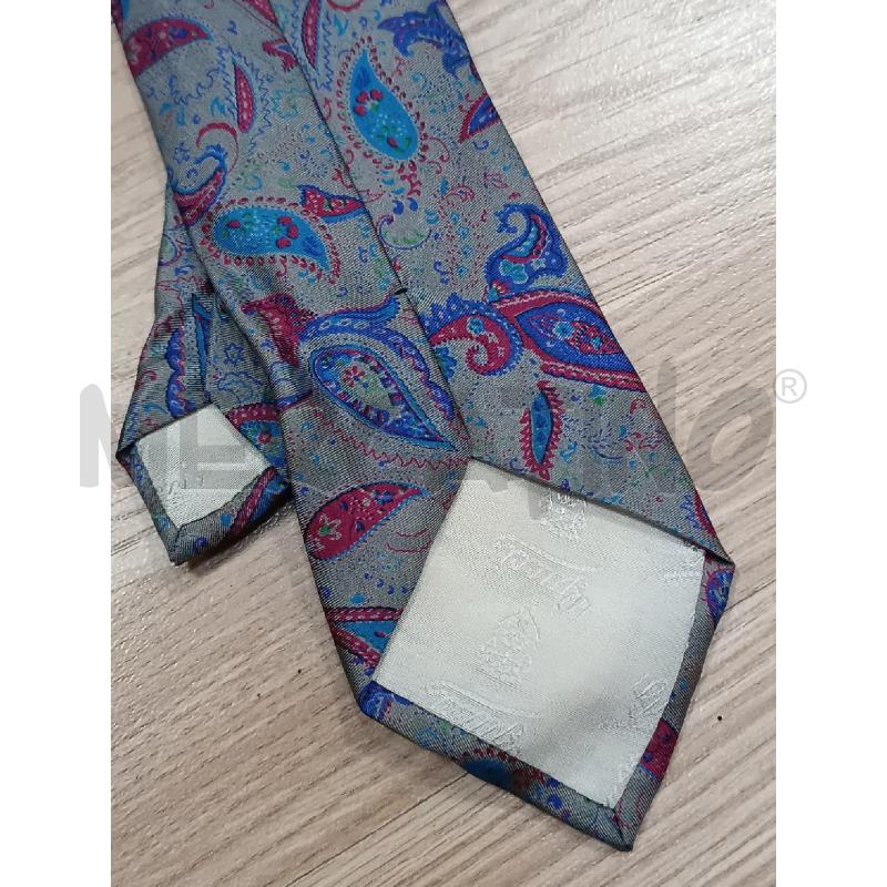 CRAVATTA GUCCI GRIGIA ARABESCHE VIOLA AZZURRO ROSSO BORDEAUX  | Mercatino dell'Usato Torino tenivelli 4