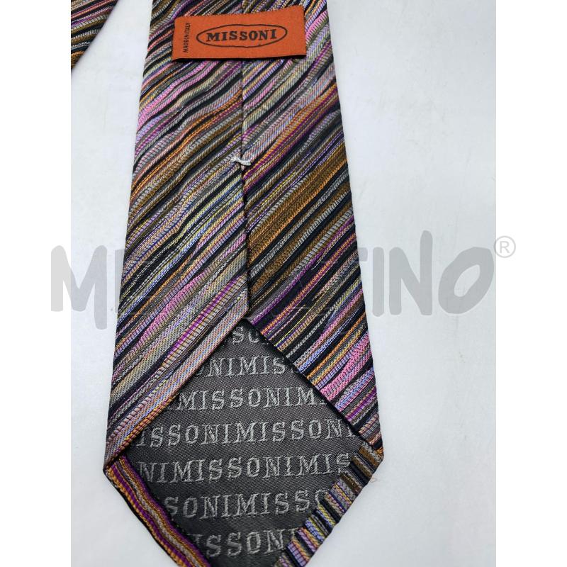 CRAVATTA MISSONI IN SETA RIGATA ROSA VIOLA ARANCIONEBLU ... | Mercatino dell'Usato Torino tenivelli 4