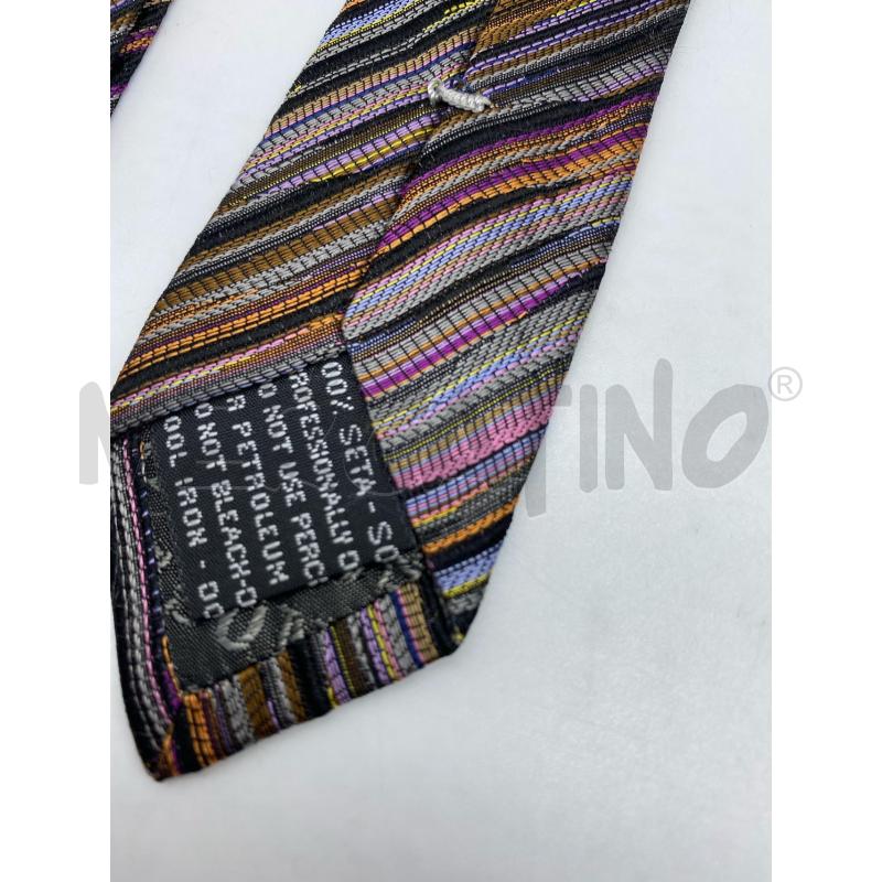 CRAVATTA MISSONI IN SETA RIGATA ROSA VIOLA ARANCIONEBLU ... | Mercatino dell'Usato Torino tenivelli 5