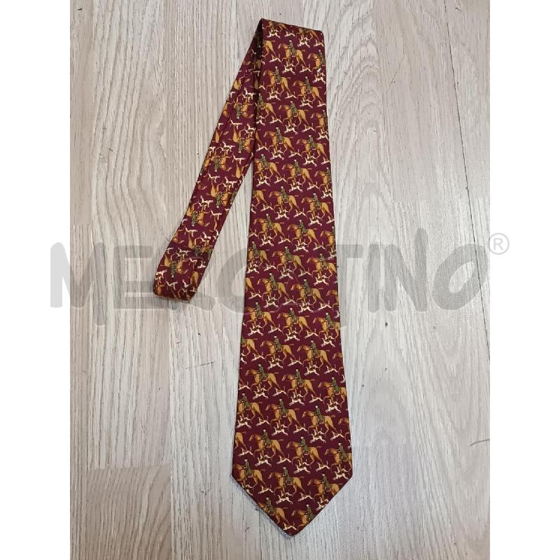 CRAVATTA SALVATORE FERRAGAMO BORDEAUX FANTASIA CAVALLI  | Mercatino dell'Usato Torino tenivelli 1