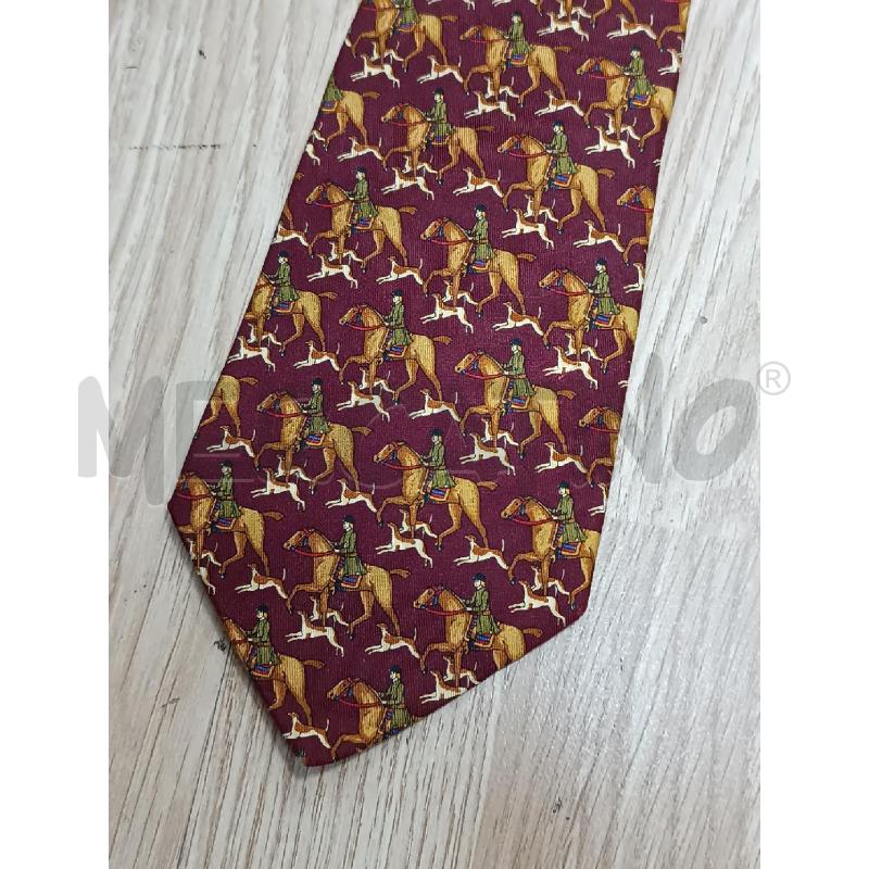 CRAVATTA SALVATORE FERRAGAMO BORDEAUX FANTASIA CAVALLI  | Mercatino dell'Usato Torino tenivelli 2