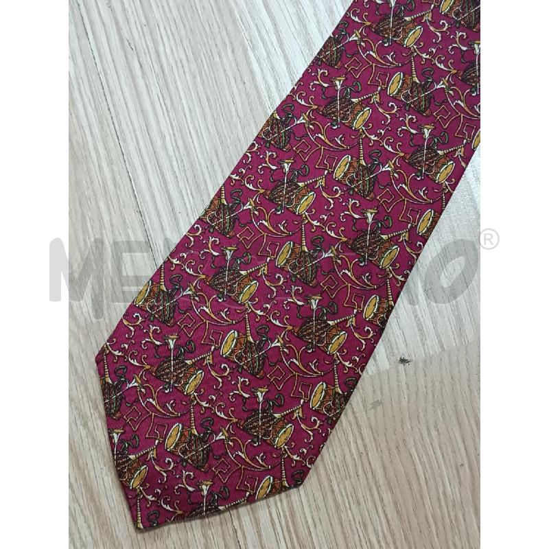 CRAVATTA + FAZZOLETTI SALVATORE FERRAGAMO BORDEAUX FANTASIA STRUMENTI MUSICALI  | Mercatino dell'Usato Torino tenivelli 2
