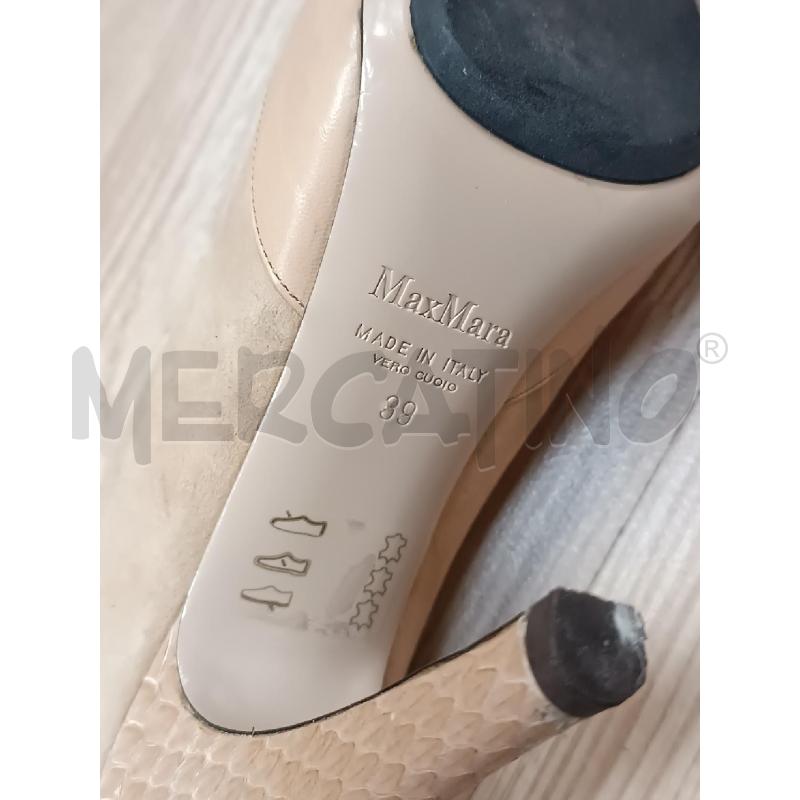 DECOLLETE MAX MARA BEIGE TACCO 12CM EFFETTO RETTILE  | Mercatino dell'Usato Torino tenivelli 5