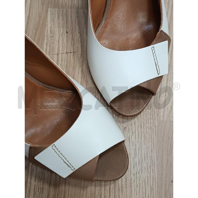 DECOLLETE NAPOLEONI MARRONE BIANCO TACCO 7CM  | Mercatino dell'Usato Torino tenivelli 3