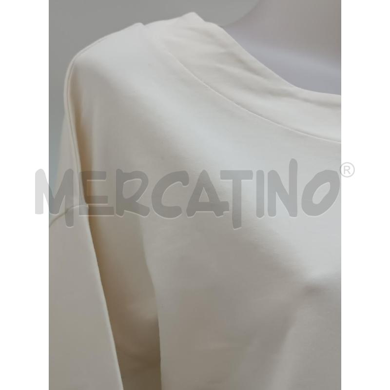 FELPA DONNA MATHILDA J BIANCA FROUFROU IN BASSO  | Mercatino dell'Usato Torino tenivelli 2
