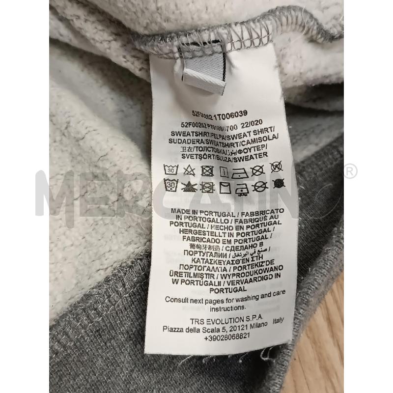 FELPA UOMO TRUSSARDI GRIGIA INTERNO BIANCO | Mercatino dell'Usato Torino tenivelli 5