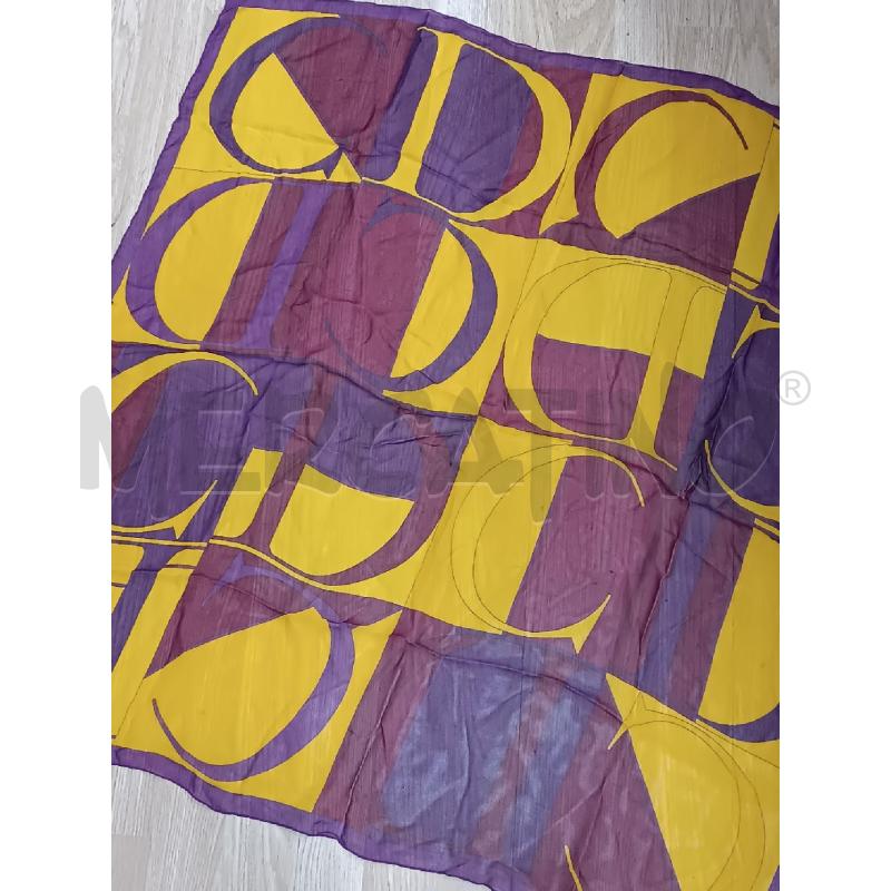 FOULARD DIOR SETA VIOLA E GIALLO  | Mercatino dell'Usato Torino tenivelli 3