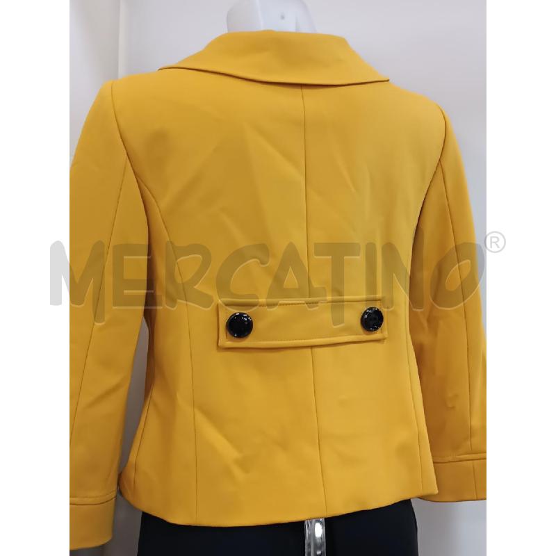 GIACCA DONNA LUISA SPAGNOLI GIALLO SENAPE CON BOTTONI NERI  | Mercatino dell'Usato Torino tenivelli 3