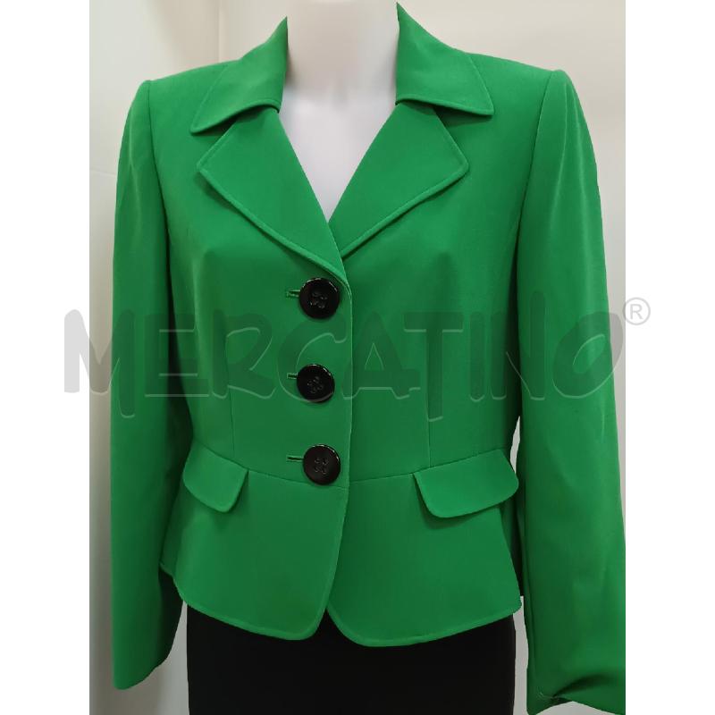 GIACCA DONNA TAHARI VERDE BOTTONI NERI  | Mercatino dell'Usato Torino tenivelli 1