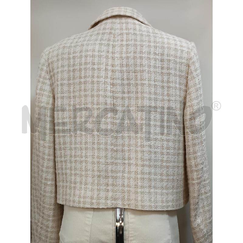 GIACCA DONNA ZARA BEIGE SCOZZESE MARRONE MODELLO CHANEL | Mercatino dell'Usato Torino tenivelli 2