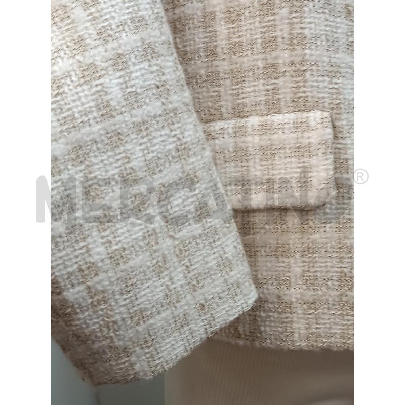 GIACCA DONNA ZARA BEIGE SCOZZESE MARRONE MODELLO CHANEL | Mercatino dell'Usato Torino tenivelli 4
