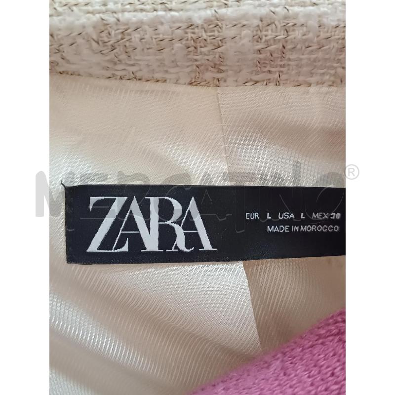 GIACCA DONNA ZARA BEIGE SCOZZESE MARRONE MODELLO CHANEL | Mercatino dell'Usato Torino tenivelli 5