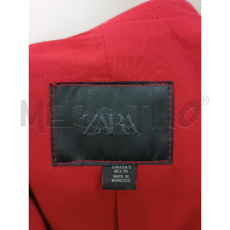 GIACCA DONNA ZARA ROSSO EFFETTO JEANS BOTTONI DORATI  | Mercatino dell'Usato Torino tenivelli 5