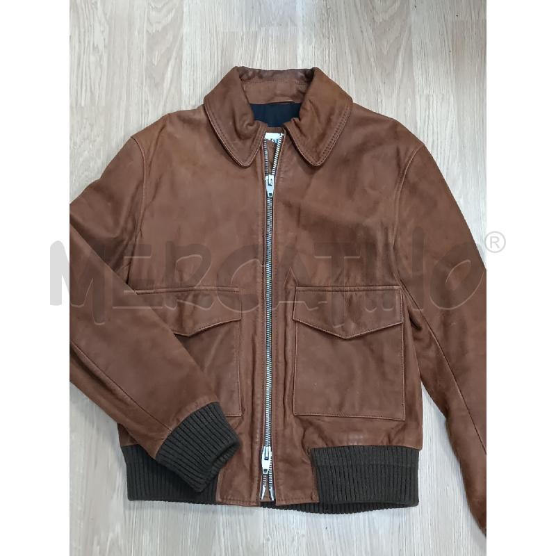 GIACCA UOMO ZARA IN PELLE MARRONE INTERNO NERO  | Mercatino dell'Usato Torino tenivelli 1