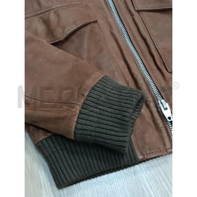 GIACCA UOMO ZARA IN PELLE MARRONE INTERNO NERO  | Mercatino dell'Usato Torino tenivelli 2