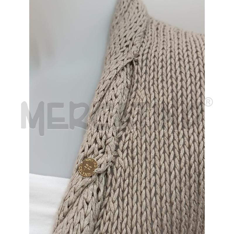GILET DONNA ELISABETTA FRANCHI DI MAGLIA BEIGE CORTO | Mercatino dell'Usato Torino tenivelli 3