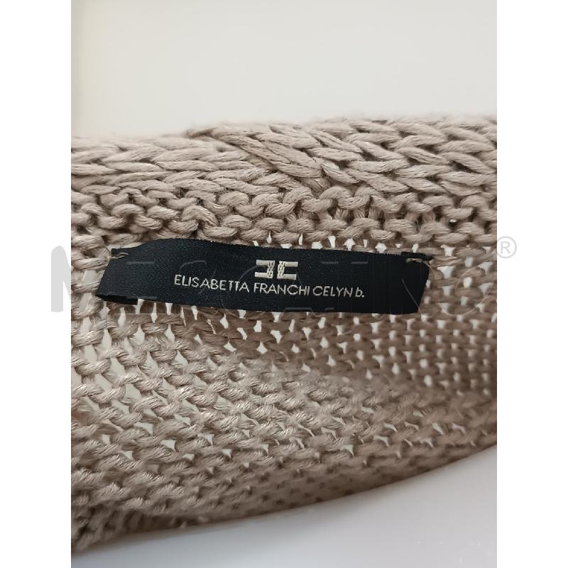 GILET DONNA ELISABETTA FRANCHI DI MAGLIA BEIGE CORTO | Mercatino dell'Usato Torino tenivelli 4