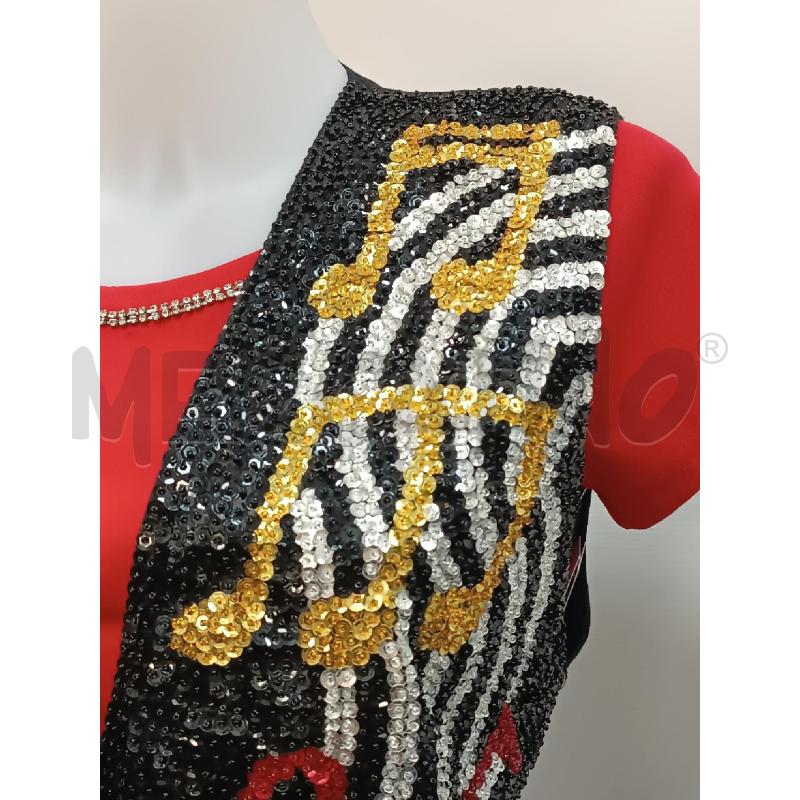 GILET UNISEX HANDMADE IN INDONESIA NERO NOTE MUSICALE E PAILLETTES   | Mercatino dell'Usato Torino tenivelli 2