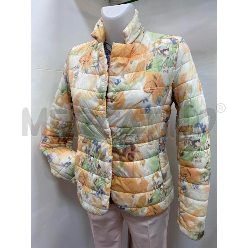 GIUBBINO DONNA 100GRAMMI GEOX BEIGE ARANCIONE VERDE MACULATO FLOREALE  | Mercatino dell'Usato Torino tenivelli 1