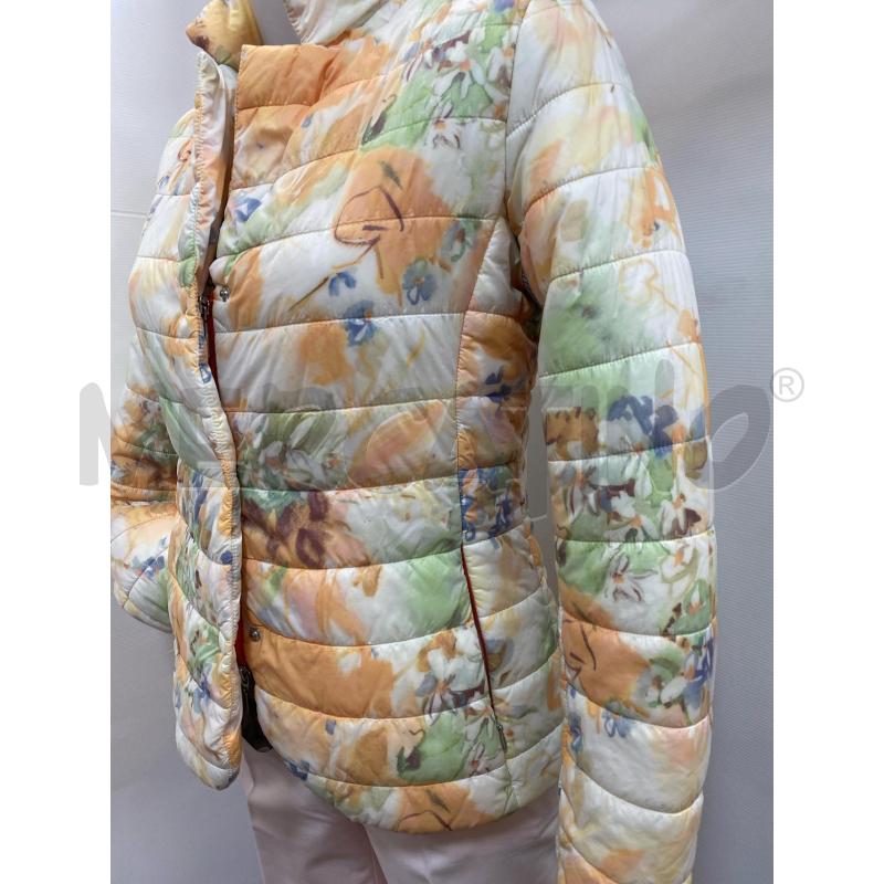 GIUBBINO DONNA 100GRAMMI GEOX BEIGE ARANCIONE VERDE MACULATO FLOREALE  | Mercatino dell'Usato Torino tenivelli 2