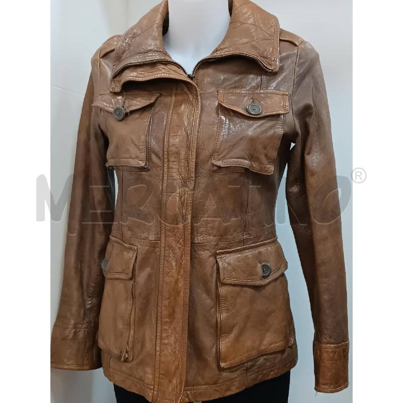 GIUBBINO DONNA GAP IN PELLE MARRONE  | Mercatino dell'Usato Torino tenivelli 1