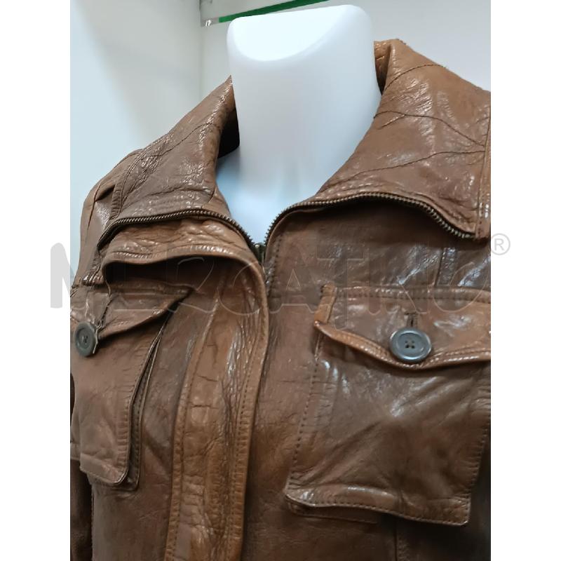 GIUBBINO DONNA GAP IN PELLE MARRONE  | Mercatino dell'Usato Torino tenivelli 3