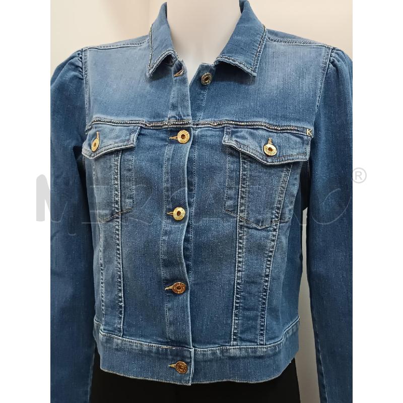 GIUBBINO DONNA KOCCA JEANS BLU INSERTO STRISCIA STRASS | Mercatino dell'Usato Torino tenivelli 1