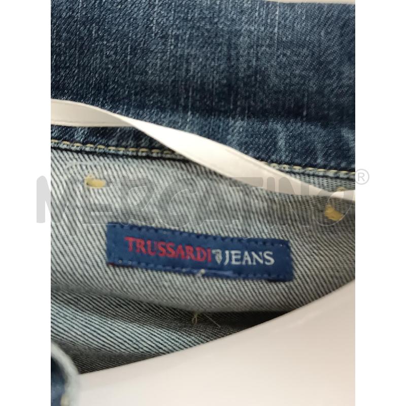 GIUBBINO DONNA TRUSSARDI JEANS LAVVAGGIO CLASSICO RICAMI FIORI BEIGE  | Mercatino dell'Usato Torino tenivelli 5