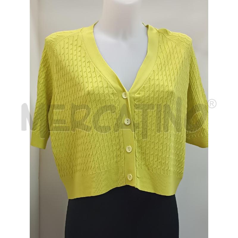 GOLFINO DONNA 1/2MANICA VERDE GIALLO/ROSA MAGLIFICIO SILO  | Mercatino dell'Usato Torino tenivelli 1