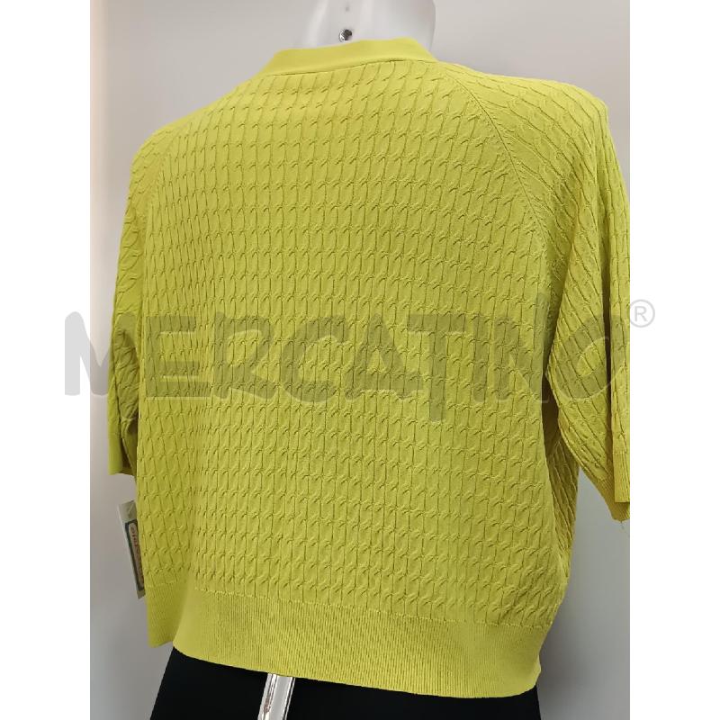 GOLFINO DONNA 1/2MANICA VERDE GIALLO/ROSA MAGLIFICIO SILO  | Mercatino dell'Usato Torino tenivelli 4