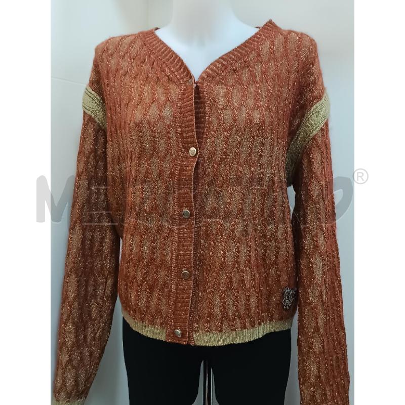 GOLFINO DONNA BORBONESE BORDEAUX BEIGE FILO DORATO  | Mercatino dell'Usato Torino tenivelli 1
