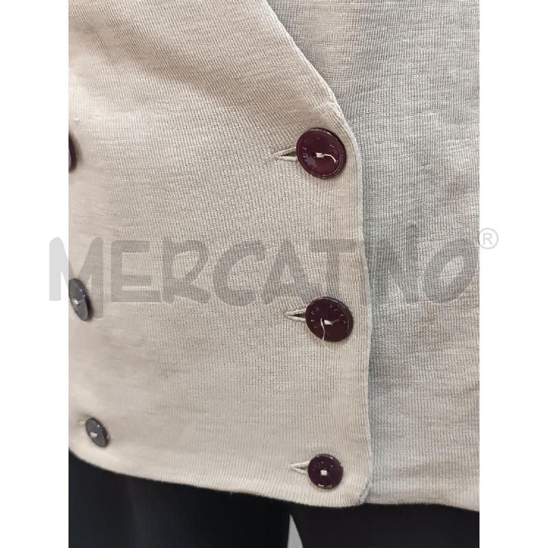 GOLFINO DONNA PATRIZIA PEPE GREIGE CHIUSURA 6 BOTTONI  | Mercatino dell'Usato Torino tenivelli 3