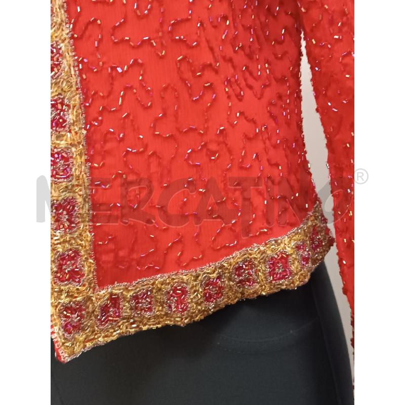 GOLFINO DONNA ROSSO PERLINE BRD PERLINE MARRONE BEIGE S | Mercatino dell'Usato Torino tenivelli 3