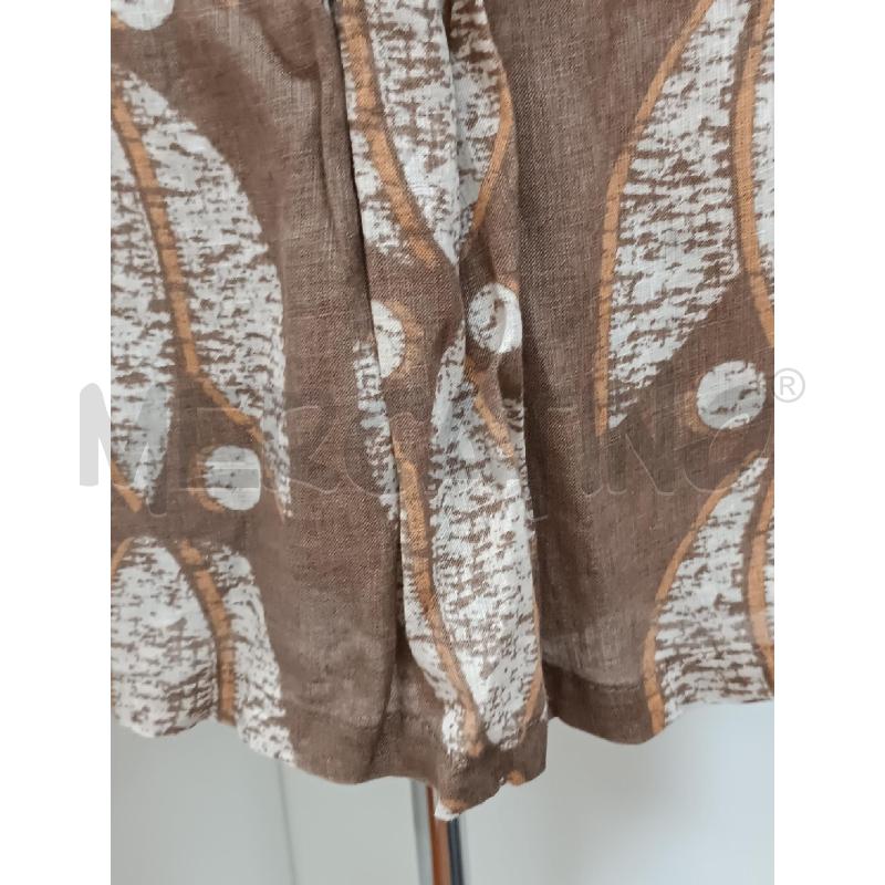 GONNA MAX& CO TUBINO MARRONE FANTASIA BEIGE PURO LINO  | Mercatino dell'Usato Torino tenivelli 3