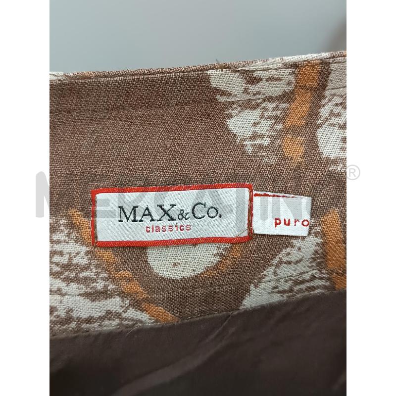GONNA MAX& CO TUBINO MARRONE FANTASIA BEIGE PURO LINO  | Mercatino dell'Usato Torino tenivelli 4