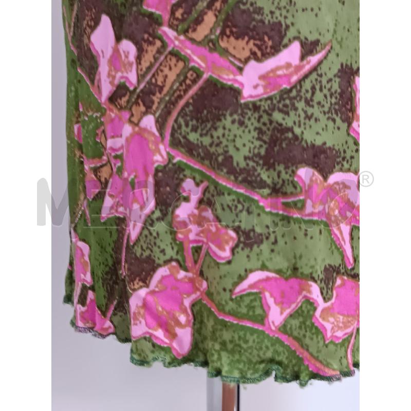 GONNA VERSACE COUTURE VERDE FLOREALE ROSA  | Mercatino dell'Usato Torino tenivelli 3