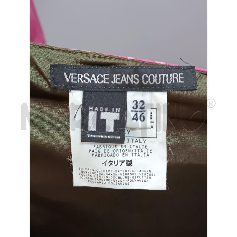 GONNA VERSACE COUTURE VERDE FLOREALE ROSA  | Mercatino dell'Usato Torino tenivelli 4