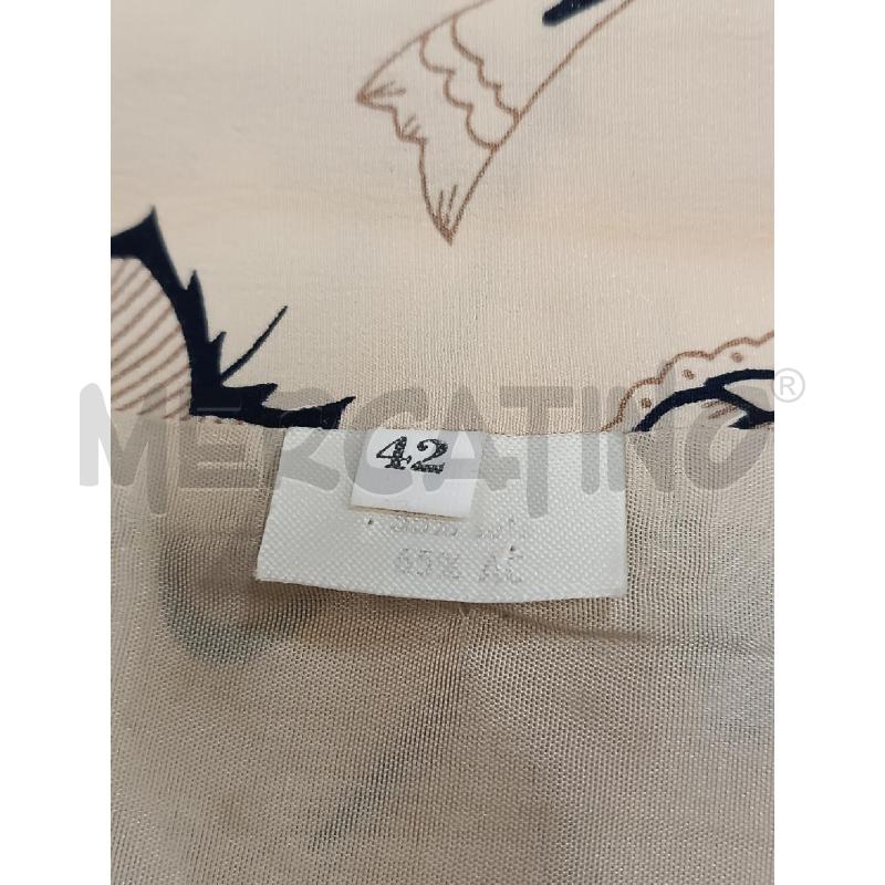 GONNA VINTAGE BEIGE FLOREALE CON CINTURA CATENA  | Mercatino dell'Usato Torino tenivelli 5