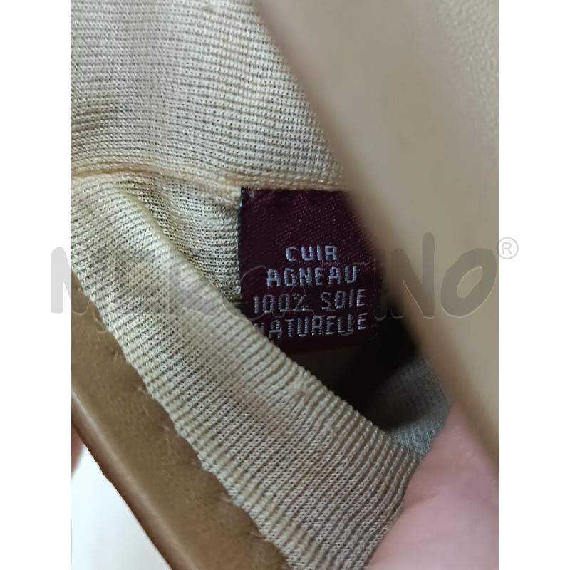 GUANTI PELLE SONIA RYKIEL MARRONI BORCHIETTE  | Mercatino dell'Usato Torino tenivelli 5
