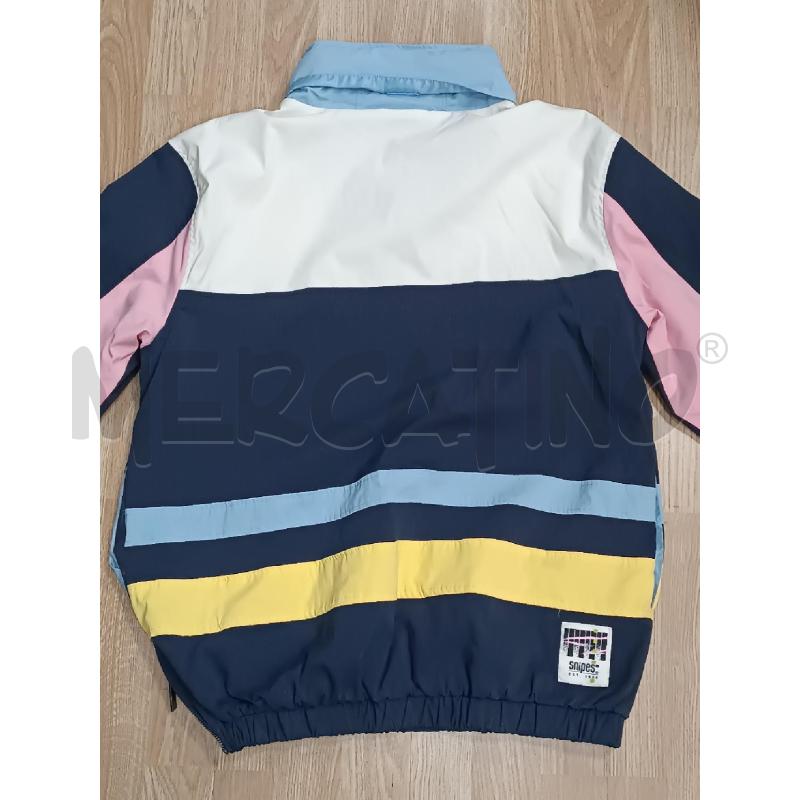 IMPERMEABILE UNISEX SNIPES VINTAGE BLUNOTTE CON INSERTI AZZURRO BEIGE ROSA GIALLO  | Mercatino dell'Usato Torino tenivelli 2