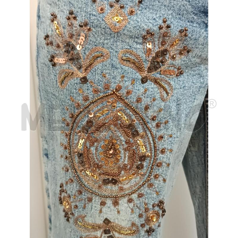 JEANS DONNA LUISA SPAGNOLI LAVAGGIO CHIARO PAILLETTES DORATI MARRONI | Mercatino dell'Usato Torino tenivelli 2