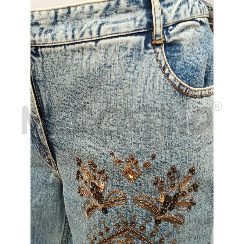 JEANS DONNA LUISA SPAGNOLI LAVAGGIO CHIARO PAILLETTES DORATI MARRONI | Mercatino dell'Usato Torino tenivelli 3