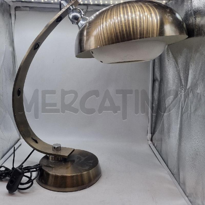 LAMPADA DESIGN VINTAGE DA TAVOLO METALLO BRUNITO | Mercatino dell'Usato Torino tenivelli 1