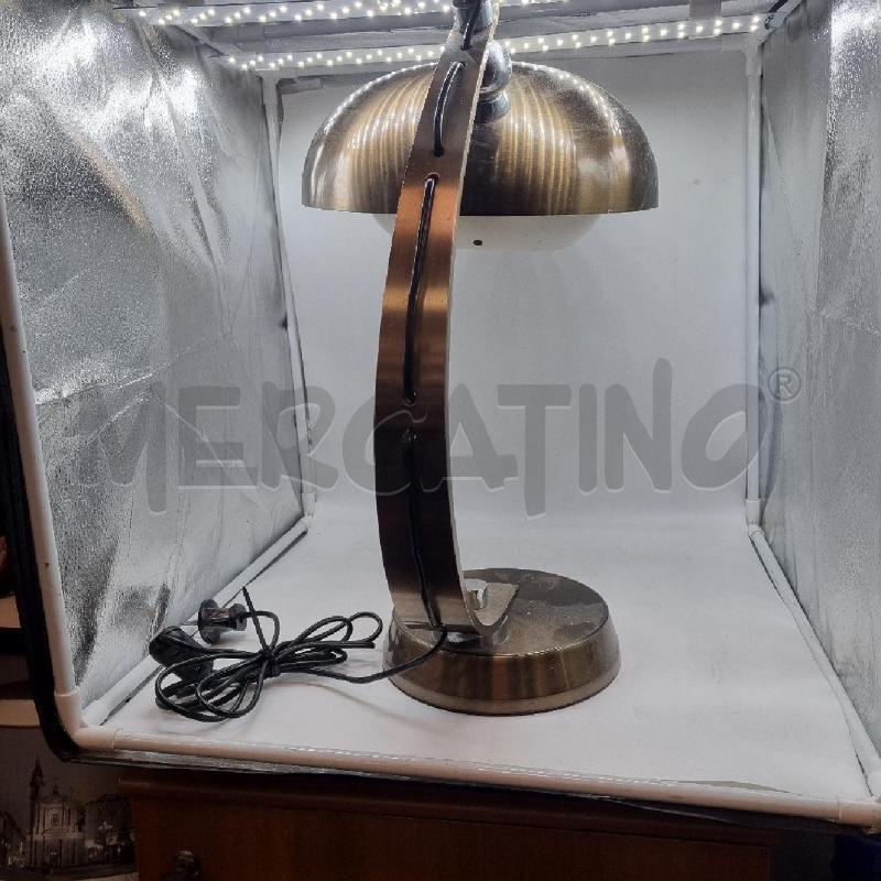 LAMPADA DESIGN VINTAGE DA TAVOLO METALLO BRUNITO | Mercatino dell'Usato Torino tenivelli 2