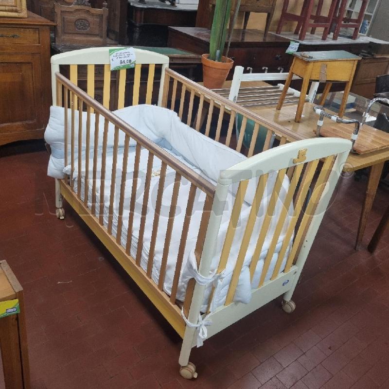 LETTINO BAMBINO COMPLETO PALI BIANCO SPONDE SENAPE | Mercatino dell'Usato Torino tenivelli 1