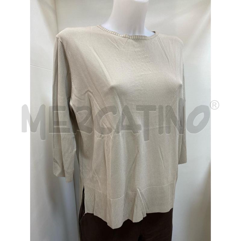 MAGLIA DONNA BLUOLTRE BEIGE MANICA 3/4 | Mercatino dell'Usato Torino tenivelli 1