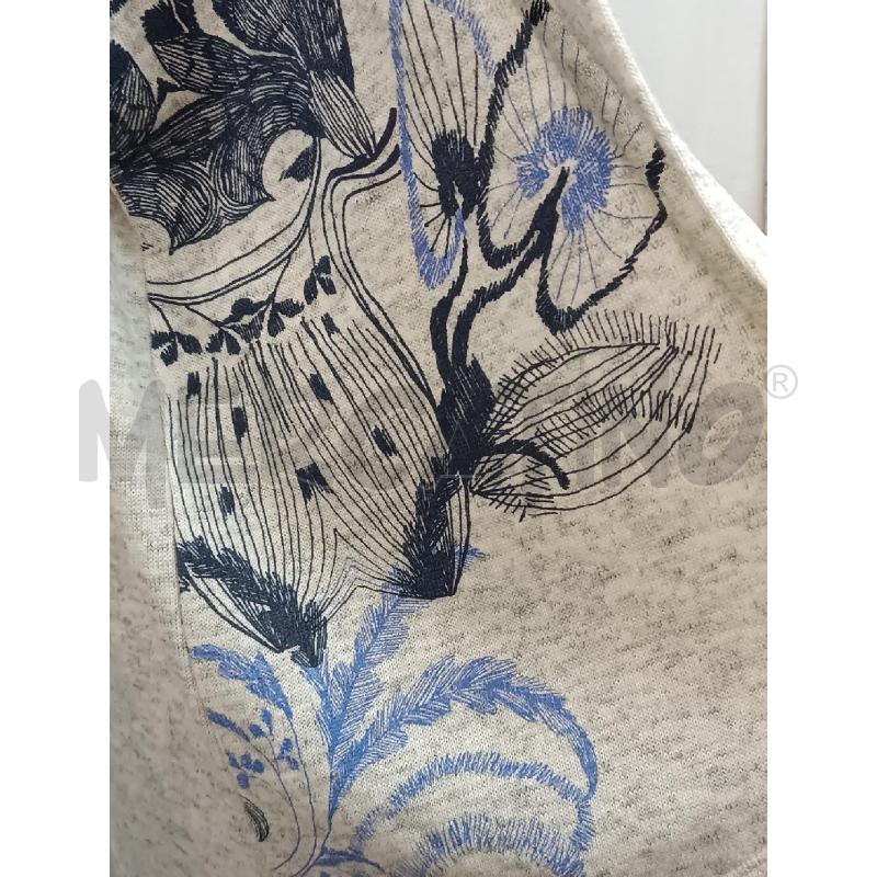 MAGLIA DONNA DESIGUAL MAGLIETTA BIANCA + GOLFINO SMANICATO GRIGIO FLOREALE  | Mercatino dell'Usato Torino tenivelli 3