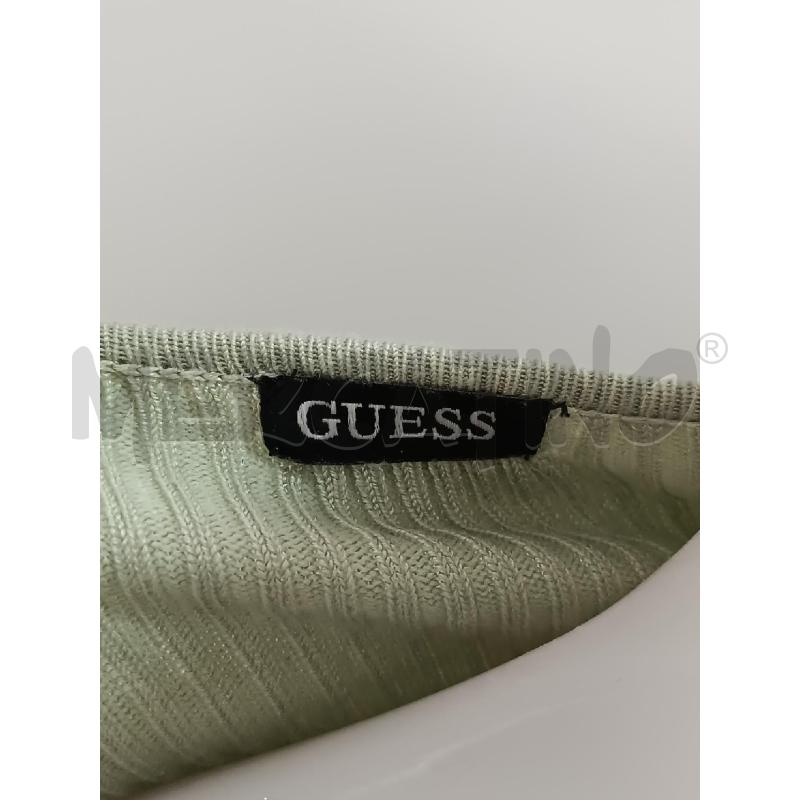 MAGLIA DONNA GUESS VERDE MENTA A COSTE SCOLLO V  | Mercatino dell'Usato Torino tenivelli 5