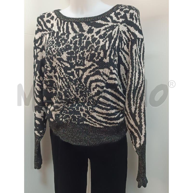 MAGLIA DONNA MARCIANO BY GUESS NERO FANTASIA BIANCA  | Mercatino dell'Usato Torino tenivelli 1